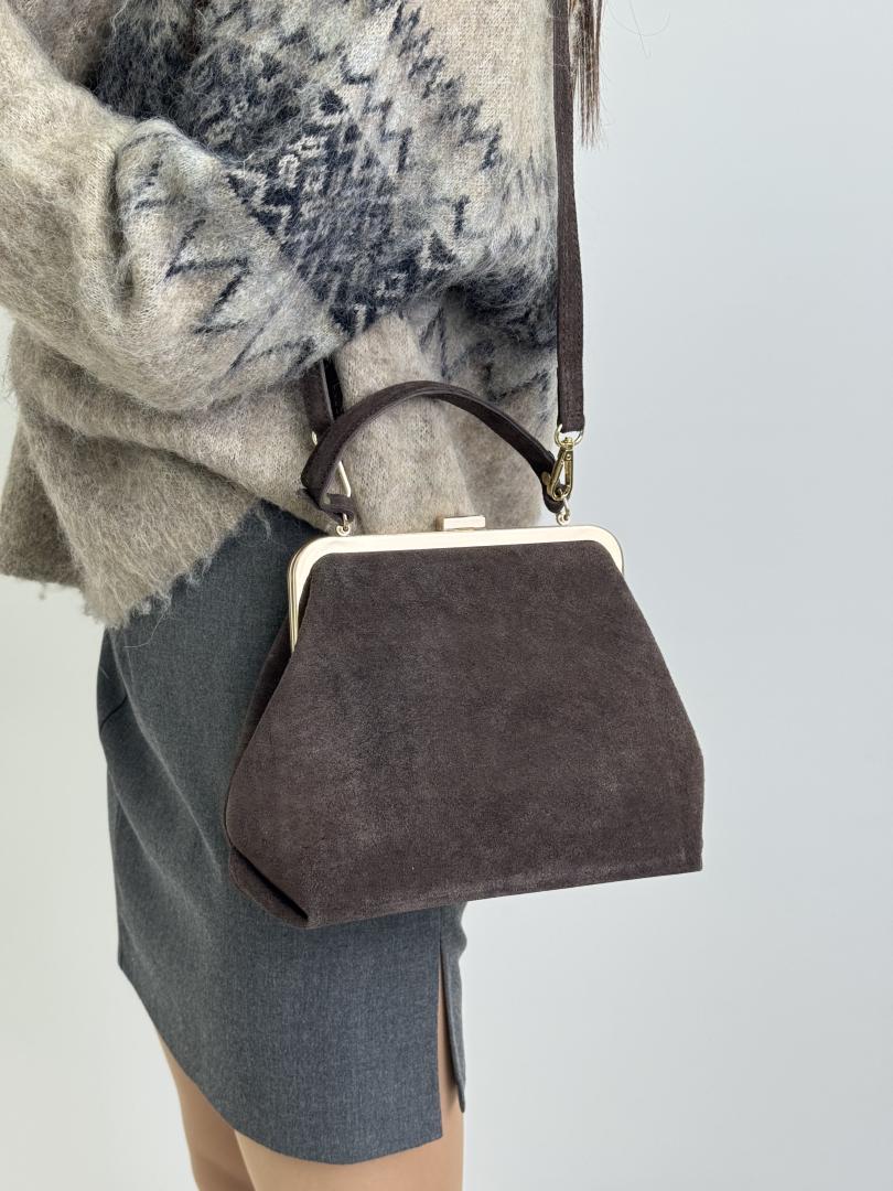 Сумка жіноча шкіряна шоколадна FM1742E