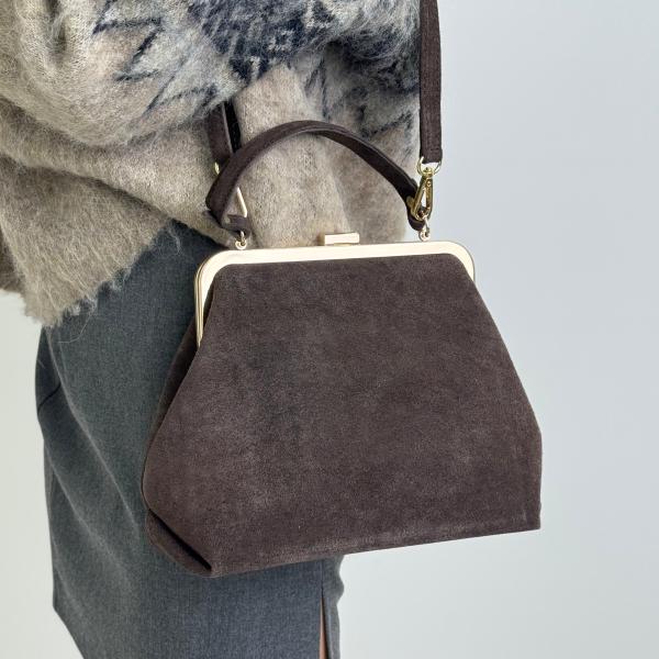 Сумка жіноча шкіряна шоколадна FM1742E