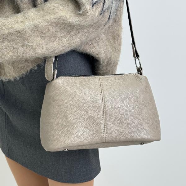 Сумка женская кожаная бежевая FM1772B