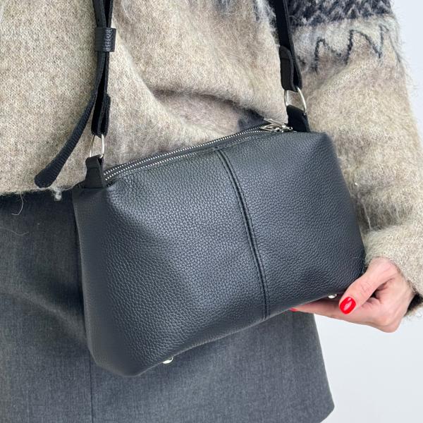 Сумка женская кожаная черная FM1772C