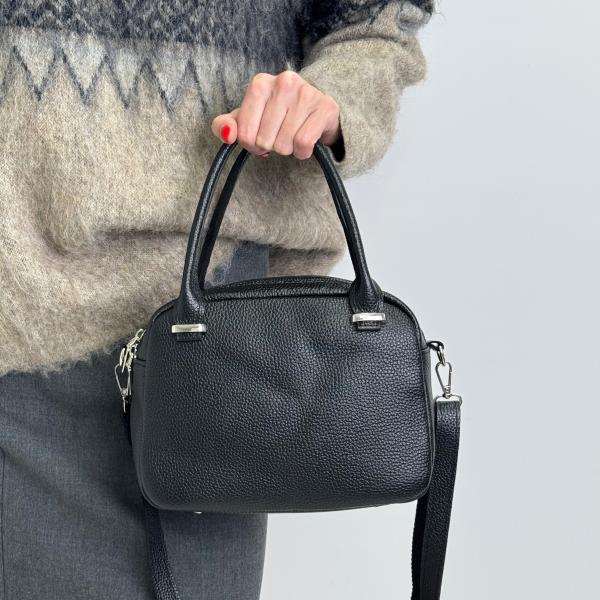 Сумка женская кожаная черная FM1773A