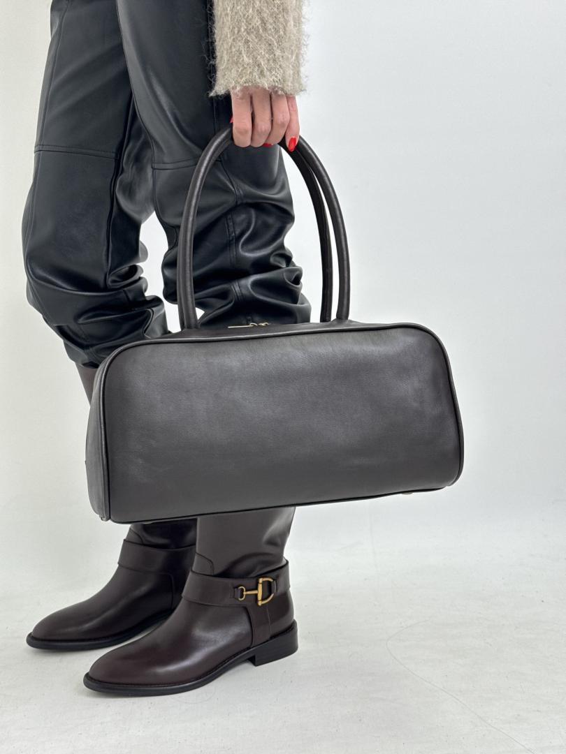 Сумка женская кожаная шоколадная FM1774A