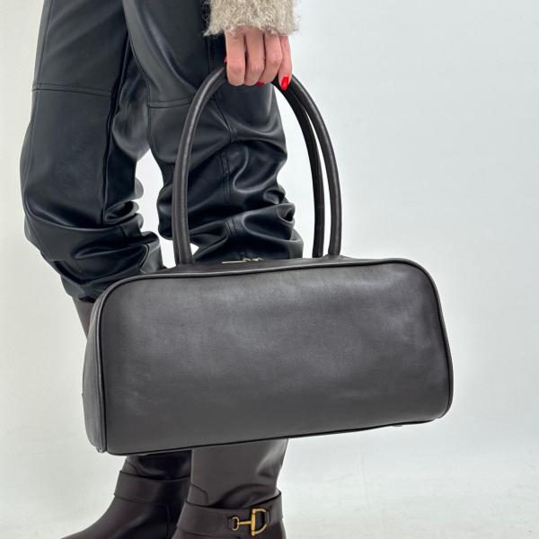 Сумка женская кожаная шоколадная FM1774A