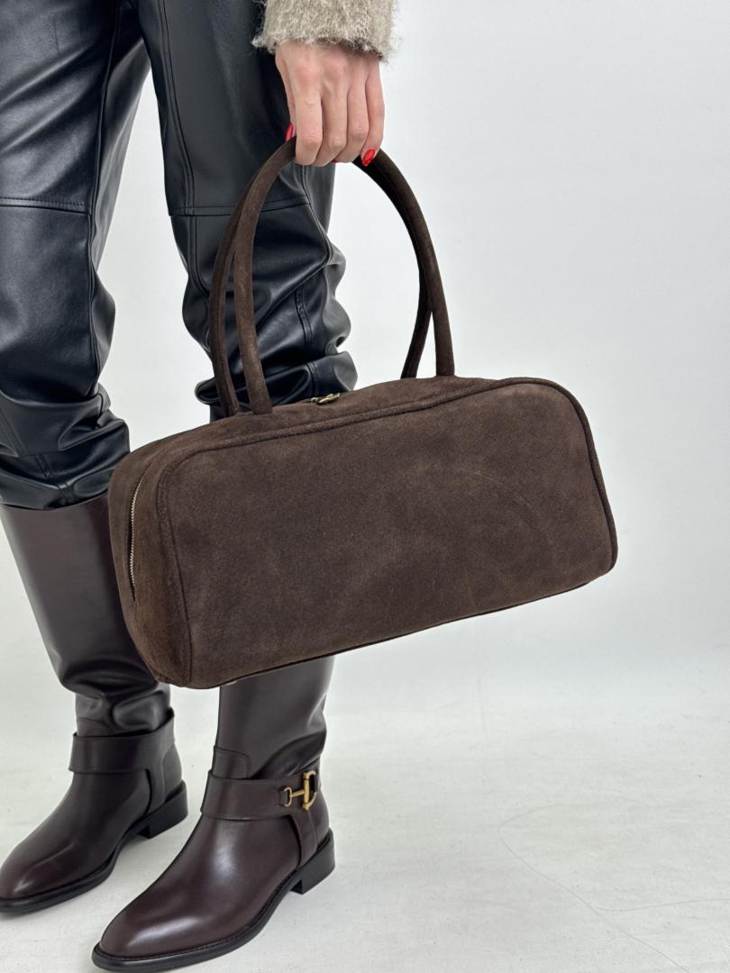 Сумка женская кожаная шоколадная FM1774D