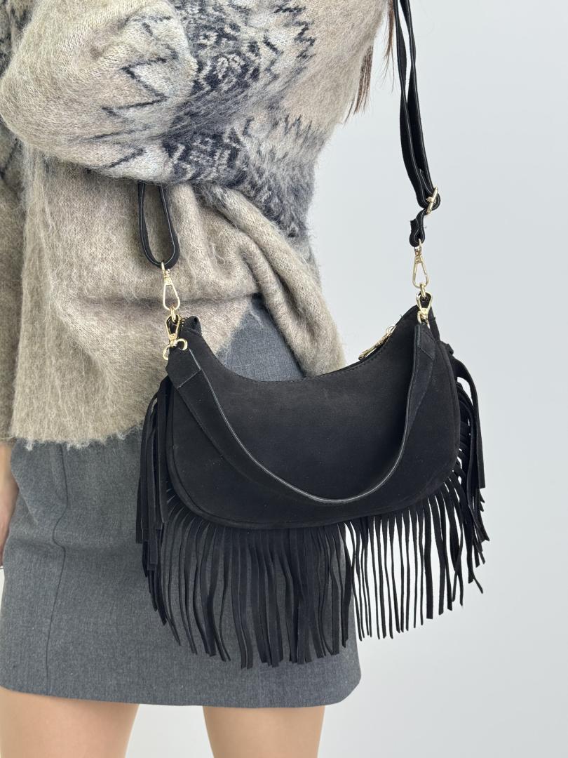 Сумка жіноча шкіряна чорна FM1775A