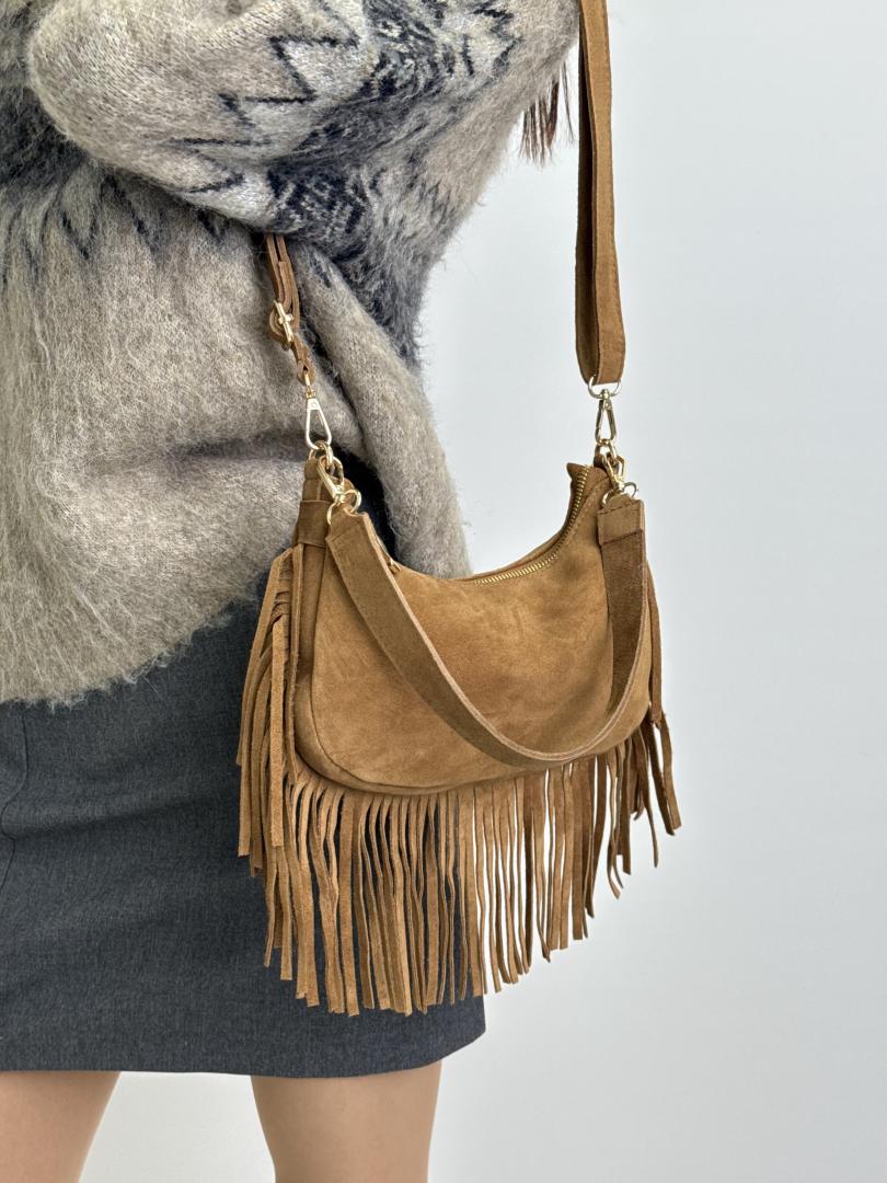 Сумка жіноча шкіряна карамельна FM1775B