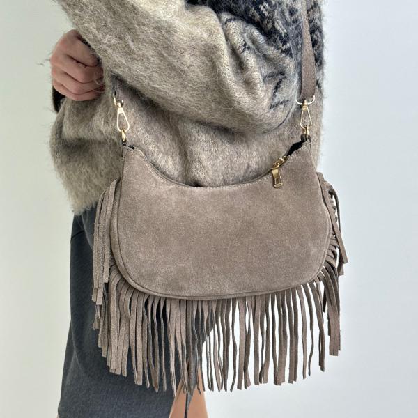 Сумка жіноча шкіряна тауп FM1775E