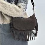 Сумка жіноча шкіряна шоколадна FM1775F