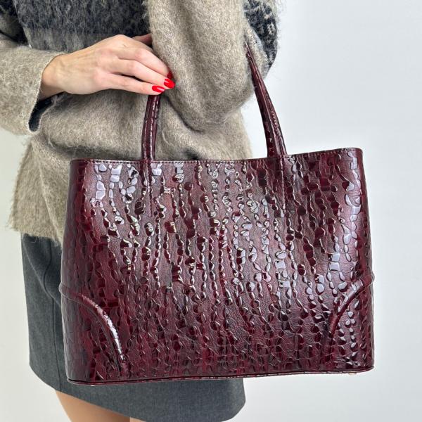 Сумка женская кожаная марсала FM1063V