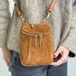 Сумка жіноча шкіряна карамельна FM1383O