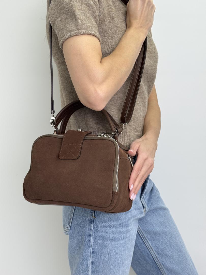 Сумка жіноча шкіряна шоколадна FM0838AI