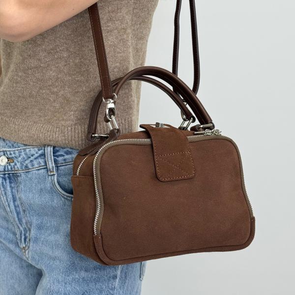 Сумка жіноча шкіряна шоколадна FM0838AI