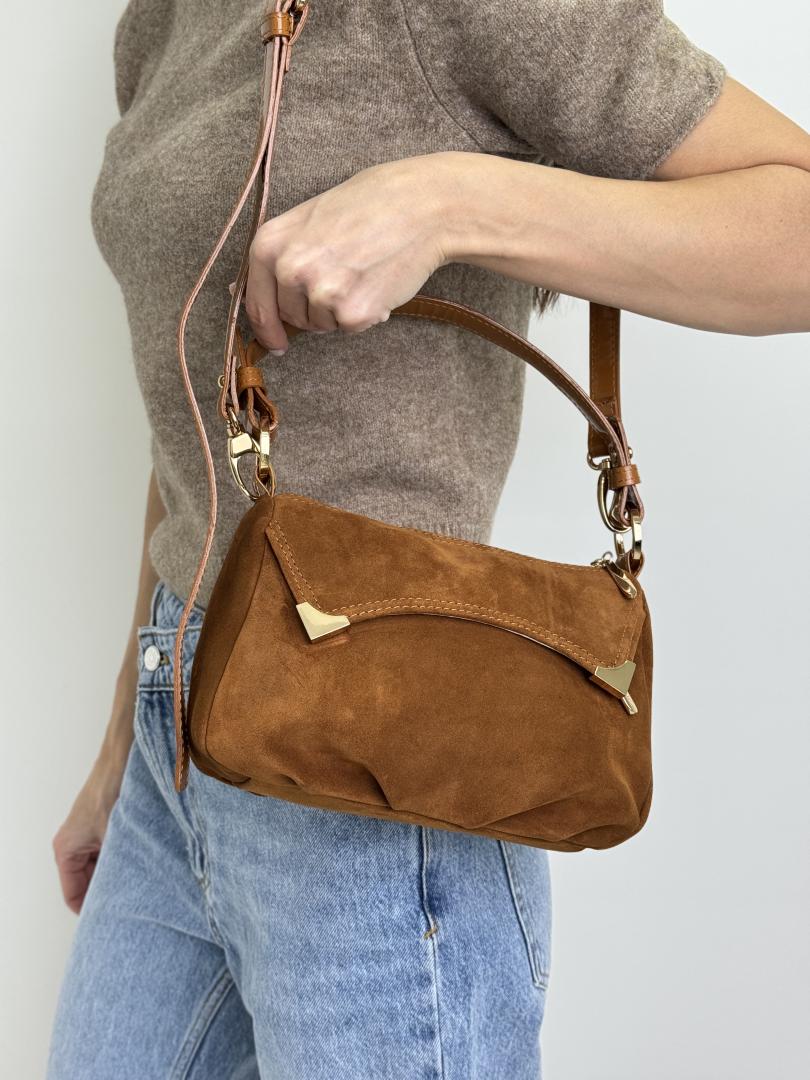 Сумка жіноча шкіряна карамельна FM1217U