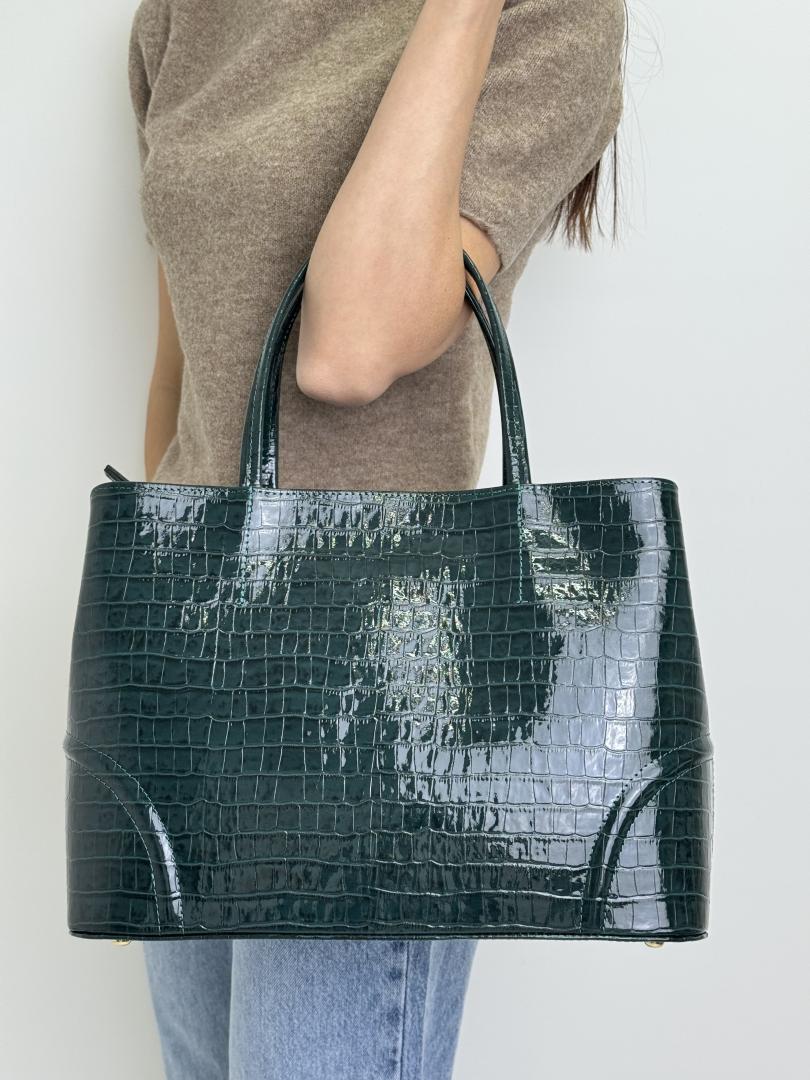 Сумка женская кожаная изумрудная FM1063AA