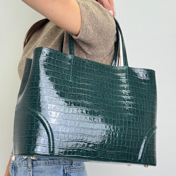 Сумка женская кожаная изумрудная FM1063AA
