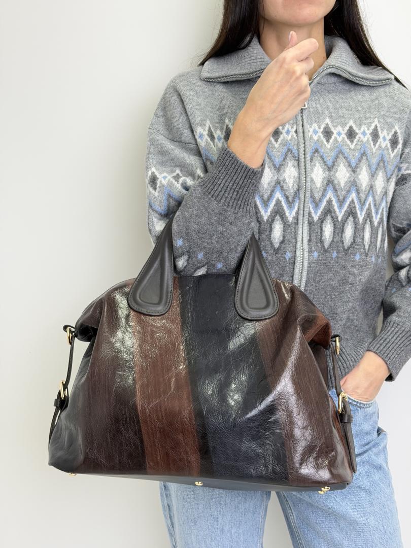 Сумка жіноча шкіряна шоколадна FM1240AN