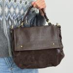 Сумка женская кожаная шоколадная FM1777B