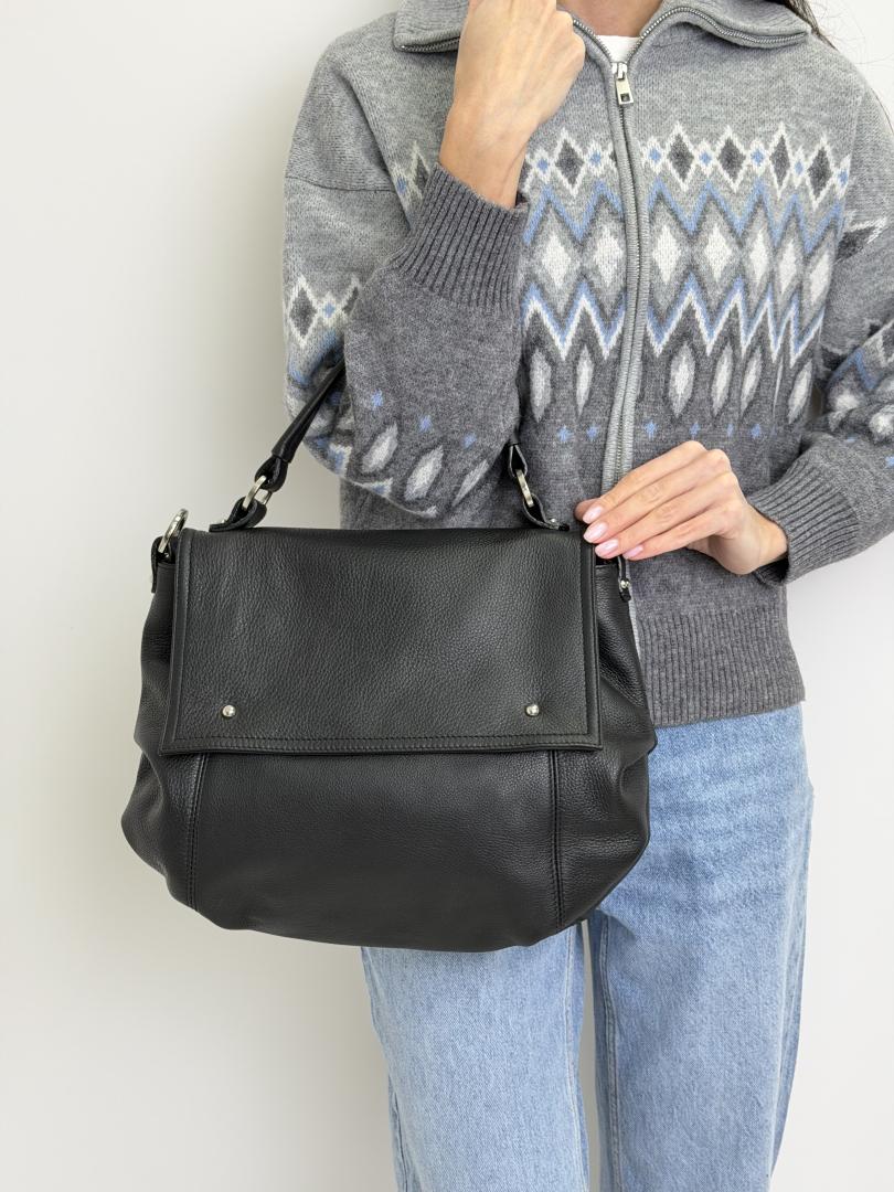 Сумка женская кожаная черная FM1777C