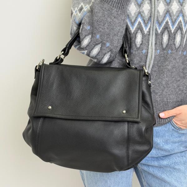 Сумка женская кожаная черная FM1777C