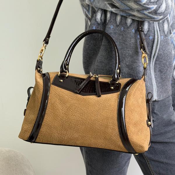 Сумка женская кожаная бежевая FM1756B