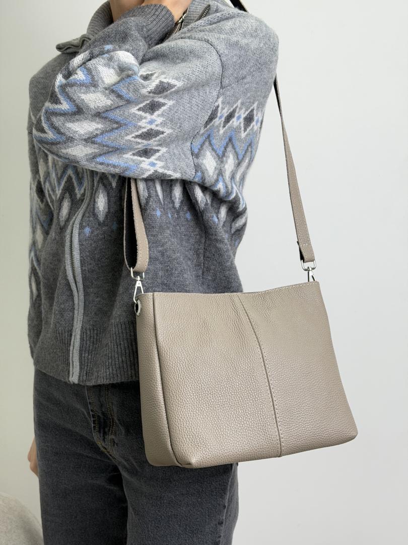 Сумка женская кожаная бежевая FM1778A