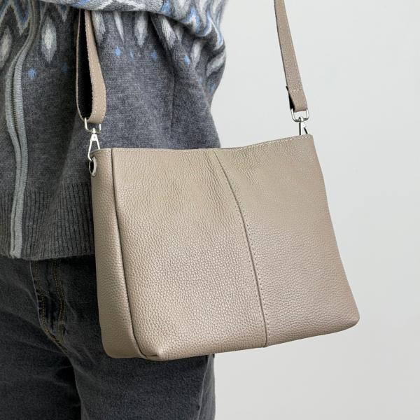 Сумка женская кожаная бежевая FM1778A