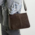 Сумка женская кожаная шоколадная FM1778D