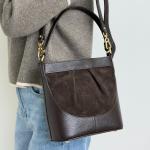 Сумка женская кожаная шоколадная FM1779A