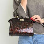 Сумка женская кожаная шоколадная FM1484C