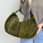 Сумка жіноча шкіряна оливкова FM1377C