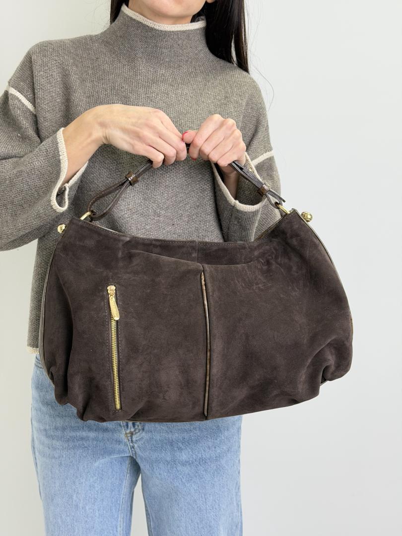 Сумка жіноча шкіряна шоколадна FM1377D