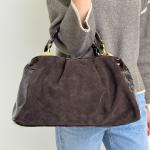 Сумка женская кожаная шоколадная FM1781A