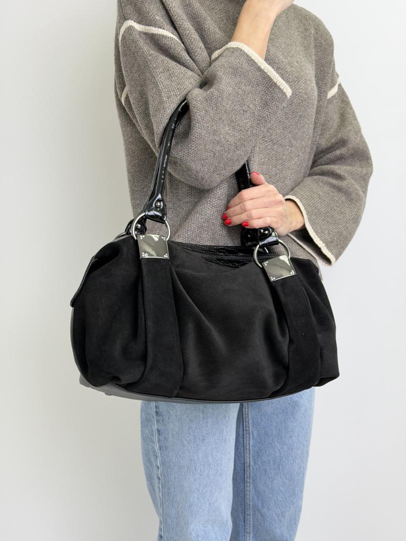 Сумка женская кожаная черная FM1782B