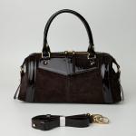 Сумка женская кожаная шоколадная FM1756D