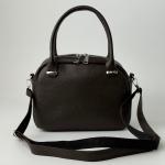 Сумка жіноча шкіряна шоколадна FM1773B