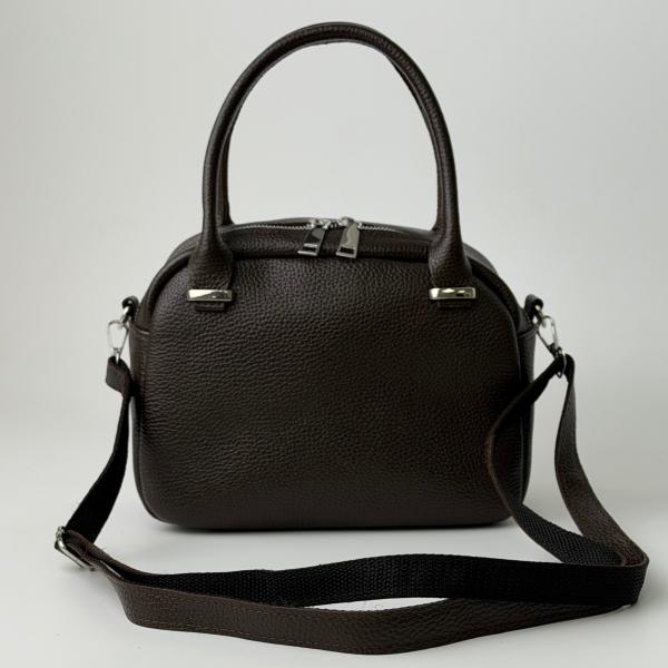 Сумка жіноча шкіряна шоколадна FM1773B