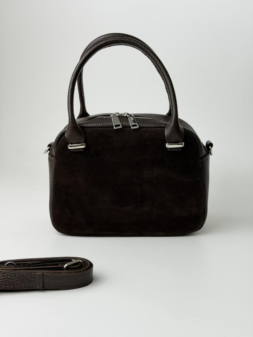 Сумка жіноча шкіряна шоколадна FM1773C