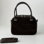 Сумка жіноча шкіряна шоколадна FM1773C