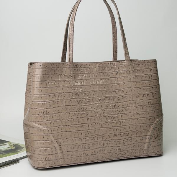 Сумка жіноча шкіряна тауп FM1063AC