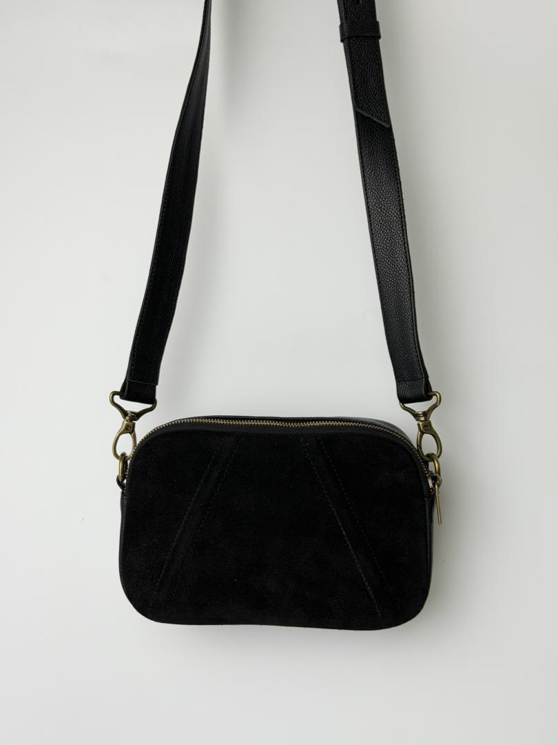 Сумка женская кожаная черная FM1730F