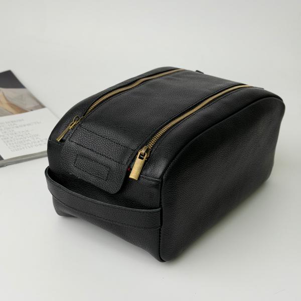 Косметичка кожаная мужская черная FM1784B