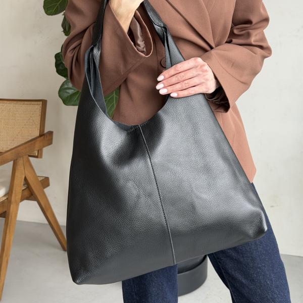 Сумка женская кожаная черная FM1786A