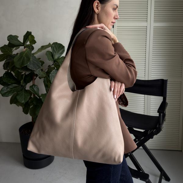 Сумка женская кожаная пудра FM1786B