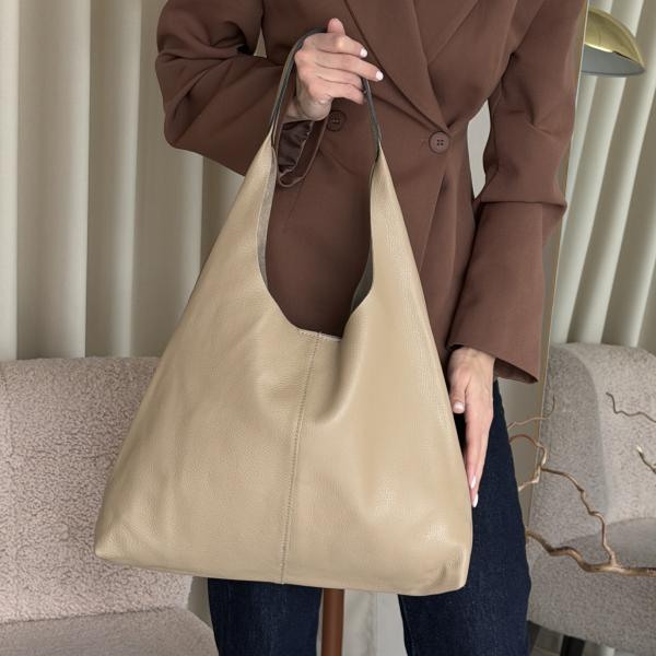 Сумка женская кожаная бежевая FM1786D