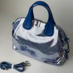 Сумка женская кожаная синяя FM1240AO