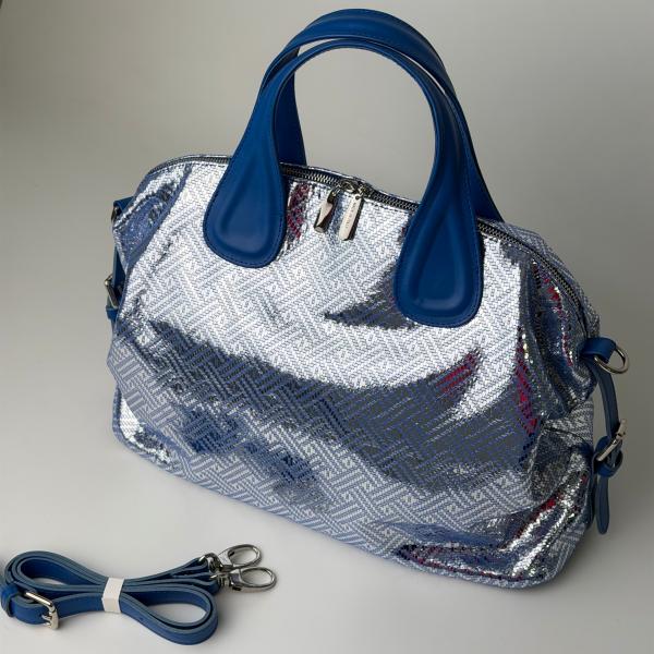 Сумка женская кожаная синяя FM1240AO