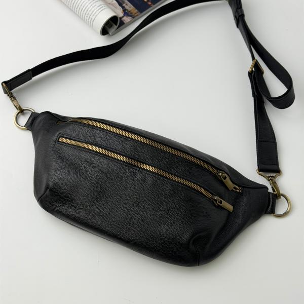 Сумка мужская кожаная черная FM1788A