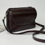 Сумка жіноча шкіряна шоколадна FM0973AG