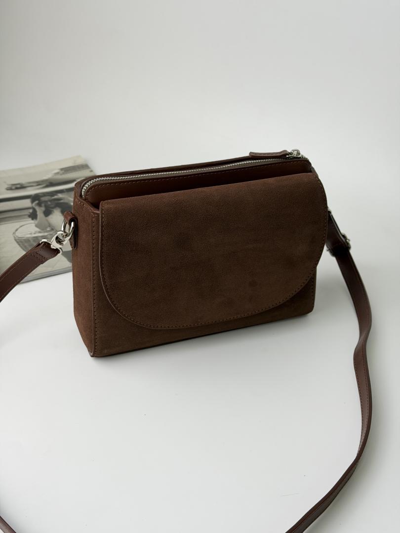 Сумка жіноча шкіряна шоколадна FM0973AH