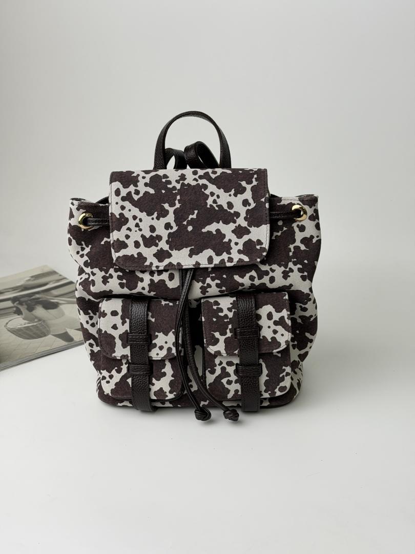 Рюкзак женский кожаный  шоколадный FM1384D